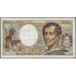 F 70-10b - 1990 - 200 francs - Montesquieu - Série G.099 - Etat : TB+