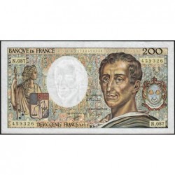 F 70-11 - 1991 - 200 francs - Montesquieu - Série N.087 - Etat : TB