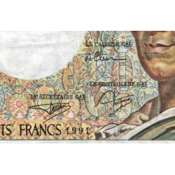 F 70-11 - 1991 - 200 francs - Montesquieu - Série T.088 - Etat : TB-