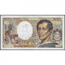F 70-12a - 1992 - 200 francs - Montesquieu - Série J.107 - Etat : TB+