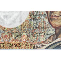 F 70-12a - 1992 - 200 francs - Montesquieu - Série J.107 - Etat : TB+