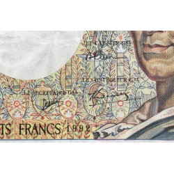 F 70-12a - 1992 - 200 francs - Montesquieu - Série N.107 - Etat : TB+