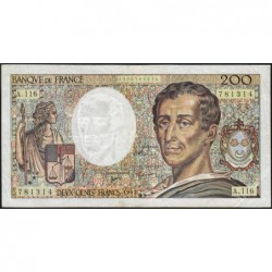 F 70-12b - 1992 - 200 francs - Montesquieu - Série A.116 - Etat : TB