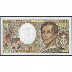 F 70-12b - 1992 - 200 francs - Montesquieu - Série B.122 - Etat : SUP-