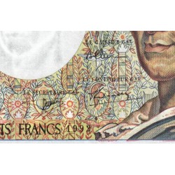 F 70-12c - 1992 - 200 francs - Montesquieu - Série P.128 - Etat : TTB