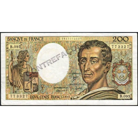 F 70-01 - 1981 - Faux 200 francs - Montesquieu - Série B.095 - Etat : TTB+