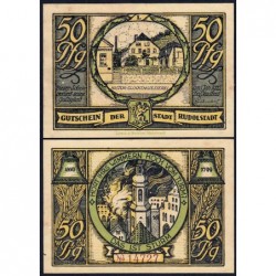 Allemagne - Notgeld - Rudolstadt - 50 pfennig - Lettre L - 1921 - Etat : SPL