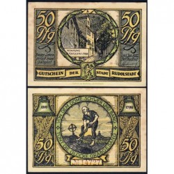 Allemagne - Notgeld - Rudolstadt - 50 pfennig - Lettre S - 1921 - Etat : SUP