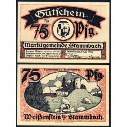 Allemagne - Notgeld - Stammbach - 75 pfennig - Type 1 - 01/07/1921 - Etat : SPL+