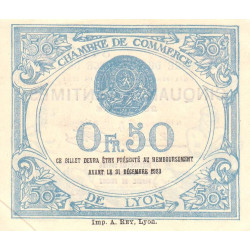 Lyon - Pirot 77-26 - 50 centimes - 25e série - 15/06/1922 - Etat : SUP+