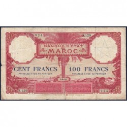 Maroc - Pick 14_2 - 100 francs - Série A.129 - 01/08/1925 - Etat : TB