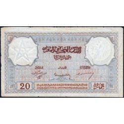 Maroc - Pick 18b_3 - 20 francs - Série H.1854 - 01/03/1945 - Etat : TTB