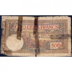 Maroc - Pick 15b - 500 francs - Série W.117 (remplacement) - 08/06/1946 - Etat : AB-