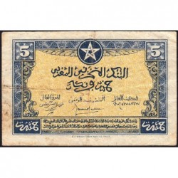 Maroc - Pick 24_2 - 5 francs - 01/03/1944 - Etat : TB+