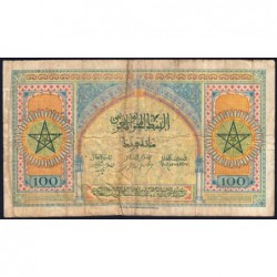 Maroc - Pick 27_2 - 100 francs - Série U364 - 01/08/1943 - Etat : TB-