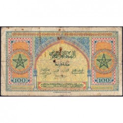 Maroc - Pick 27_3 - 100 francs - Série A481 - 01/03/1944 - Etat : B+