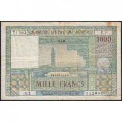 Maroc - Pick 47_1 - 1'000 francs - Série E.2 - 19/04/1951 - Etat : TB+