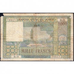 Maroc - Pick 47_2 - 1'000 francs - Série D.21 - 15/11/1956 - Etat : B+