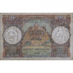 Maroc - Pick 45 - 100 francs - Série R.27 - 09/01/1950 - Etat : TTB
