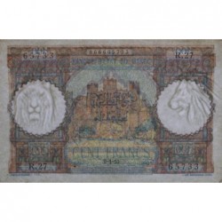 Maroc - Pick 45_2 - 100 francs - Série R.27 - 09/01/1950 - Etat : SUP+