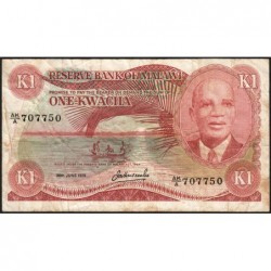 Malawi - Pick 14c - 1 kwacha - Série AK/A - 30/06/1979 - Etat : TB-