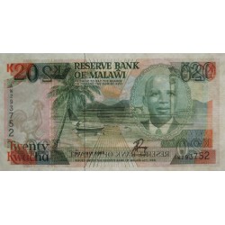 Malawi - Pick 27 - 20 kwacha - Série AW - 01/07/1993 - Etat : NEUF