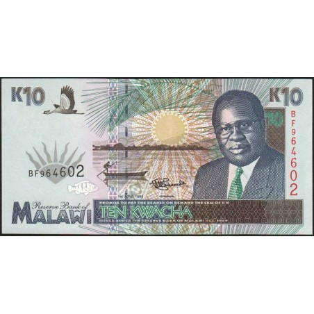 Malawi - Pick 31 - 10 kwacha - Série BF - 01/06/1995 - Etat : NEUF