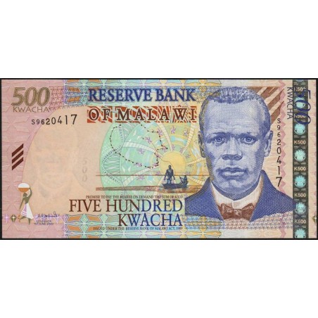 Malawi - Pick 48A - 500 kwacha - Série S - 01/06/2003 - Etat : NEUF