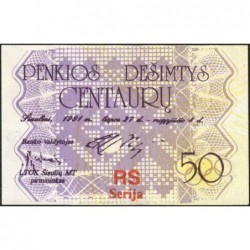 Lituanie - Ville de Siauliai - 50 centauru - Série RS - 27/07/1991 - Etat : NEUF