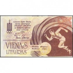 Lituanie - Ville de Siauliai - 1 litauras - Série sA - 27/07/1991 - Etat : NEUF
