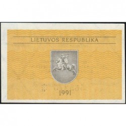 Lituanie - Pick 29b - 0,10 talonas - Série AA - 1991 - Etat : NEUF