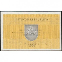 Lituanie - Pick 29b - 0,10 talonas - Série AC - 1991 - Etat : NEUF