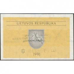 Lituanie - Pick 29b - 0,10 talonas - Série AG - 1991 - Etat : NEUF