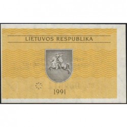 Lituanie - Pick 29b - 0,10 talonas - Série BL - 1991 - Etat : NEUF