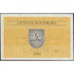 Lituanie - Pick 29b - 0,10 talonas - Série BN - 1991 - Etat : NEUF