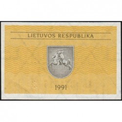 Lituanie - Pick 30 - 0,20 talonas - Série AD - 1991 - Etat : SUP