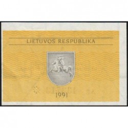 Lituanie - Pick 30 - 0,20 talonas - Série AE - 1991 - Etat : SUP