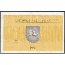 Lituanie - Pick 31b - 0,50 talonas - Série BI - 1991 - Etat : NEUF