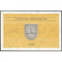 Lituanie - Pick 31b - 0,50 talonas - Série BM - 1991 - Etat : NEUF