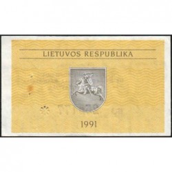 Lituanie - Pick 31b - 0,50 talonas - Série BO - 1991 - Etat : NEUF