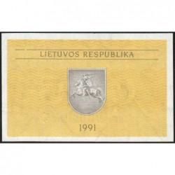 Lituanie - Pick 31b - 0,50 talonas - Série BP - 1991 - Etat : NEUF