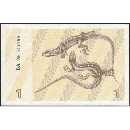 Lituanie - Pick 32a - 1 talonas - Série BA - 1991 - Etat : SPL