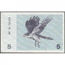 Lituanie - Pick 34b - 5 talonas - Série AC - 1991 - Etat : NEUF