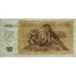 Lituanie - Pick 40 - 10 talonas - Série JA - 1992 - Etat : SUP