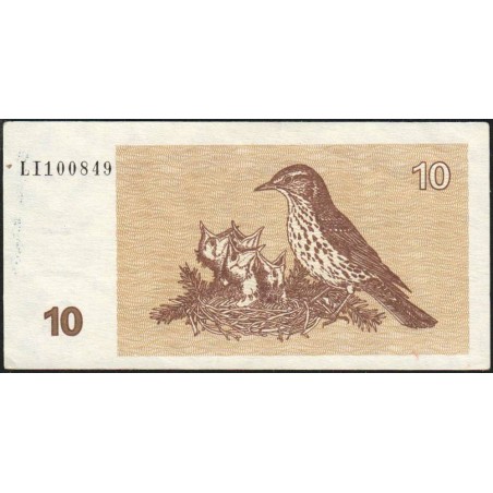 Lituanie - Pick 40 - 10 talonas - Série LI - 1992 - Etat : SUP