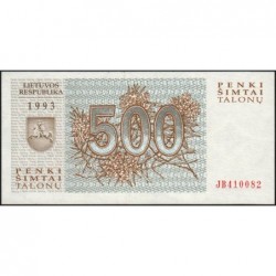 Lituanie - Pick 46 - 500 talonas - Série JB - 1993 - Etat : NEUF