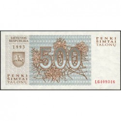 Lituanie - Pick 46 - 500 talonas - Série LG - 1993 - Etat : NEUF