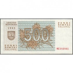 Lituanie - Pick 46 - 500 talonas - Série ME - 1993 - Etat : NEUF