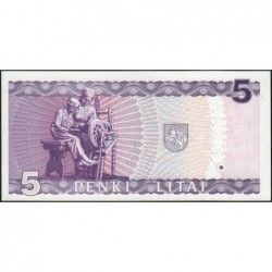 Lituanie - Pick 55a - 5 litai - Série GAC - 1993 - Etat : NEUF