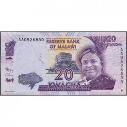 Malawi - Pick 57a - 20 kwacha - Série AA - 01/01/2012 - Etat : NEUF